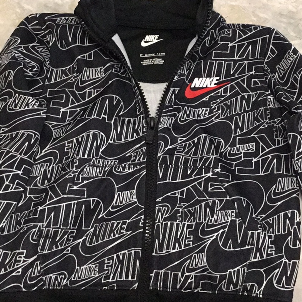 Nike Black and White Graphic Toddler Jacket